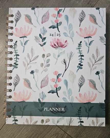 Green Florals Daily/Weekly Planner