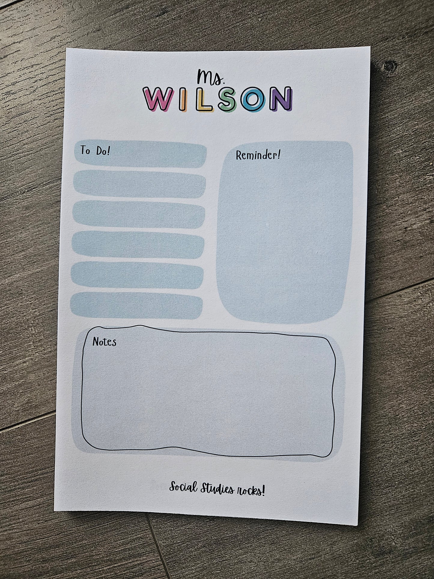 Customizable Notepad