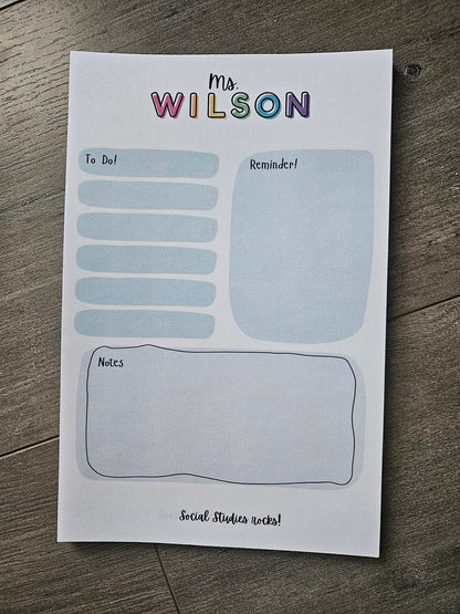 Customizable Notepad