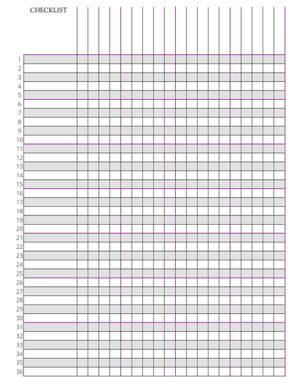 Additional Checklist Pages