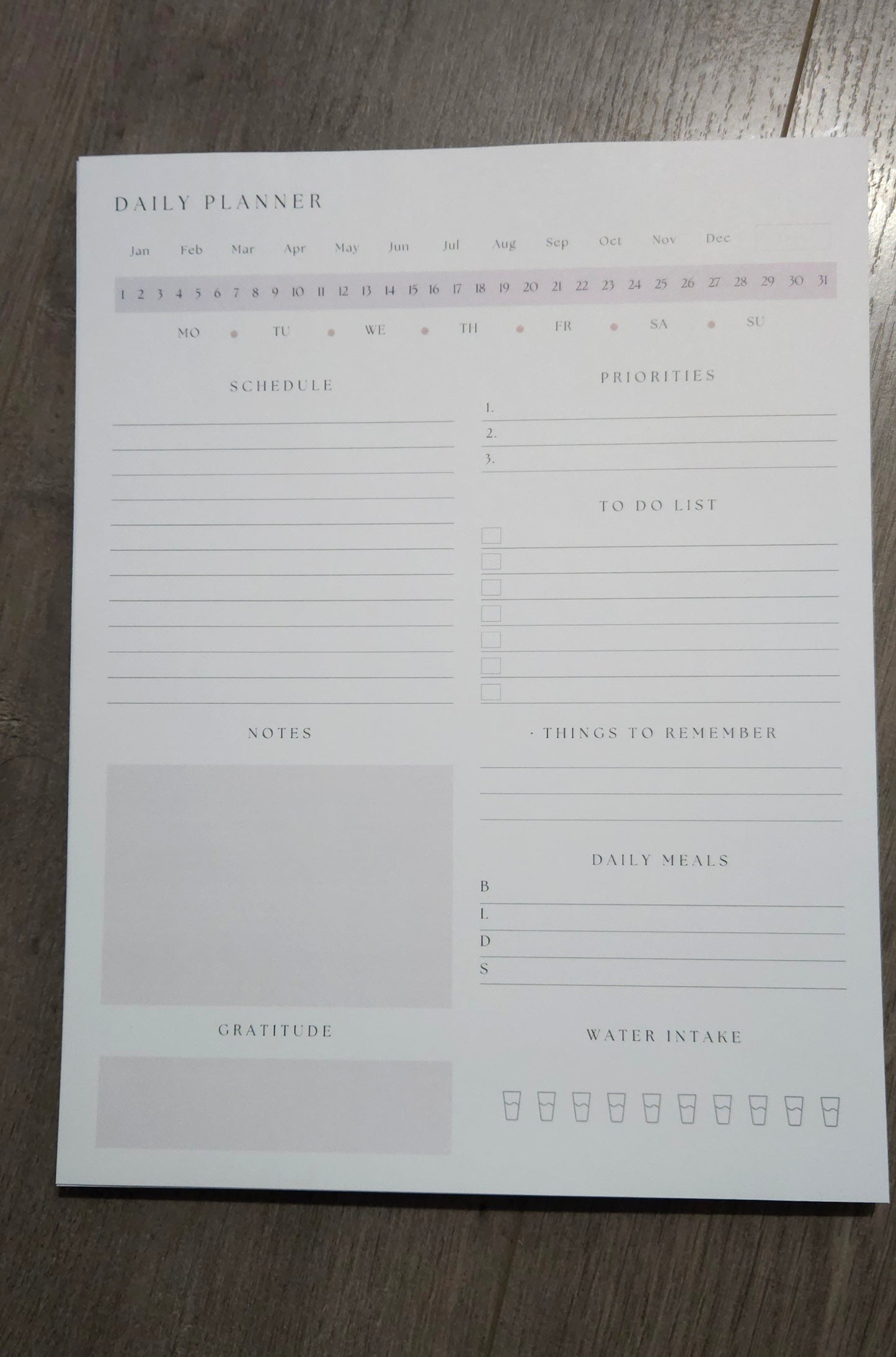 Daily Planner Notepad