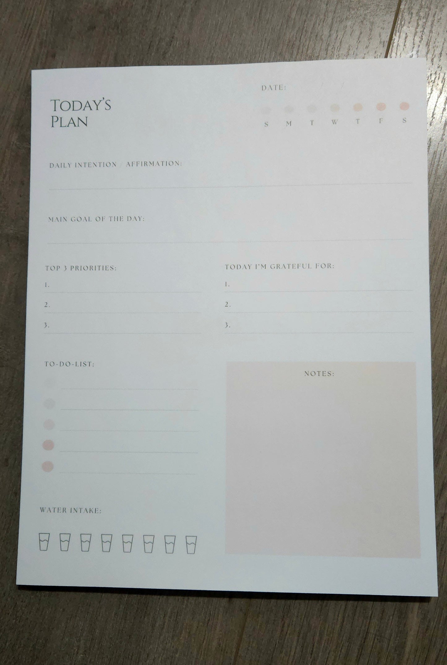 Daily Planner Notepad
