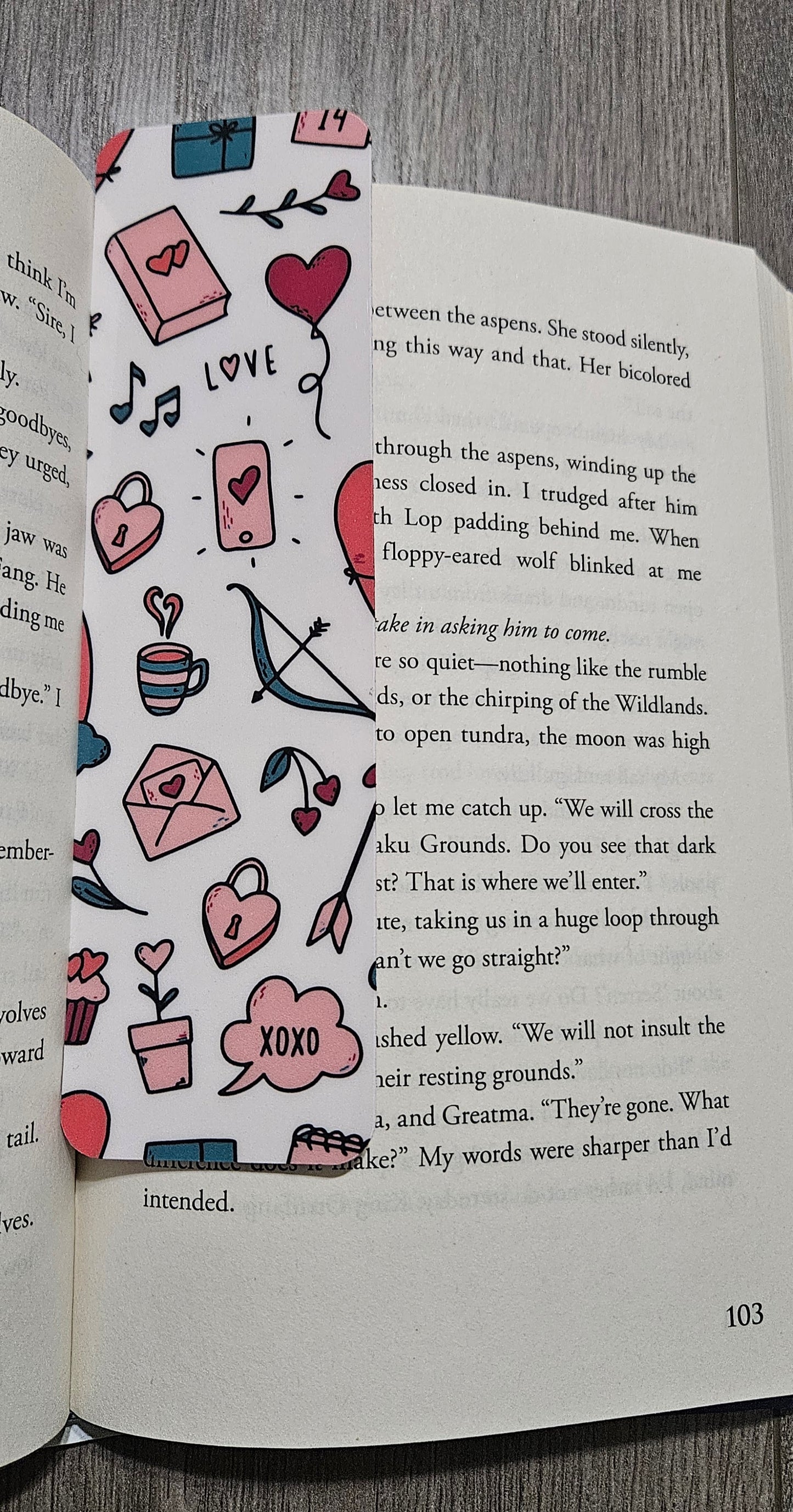 Set of Valentines Themed Bookmarks