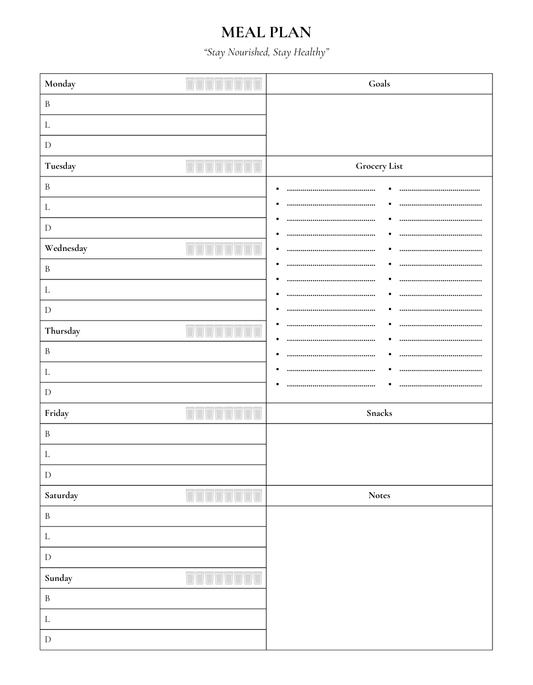 Module complémentaire de planification des repas