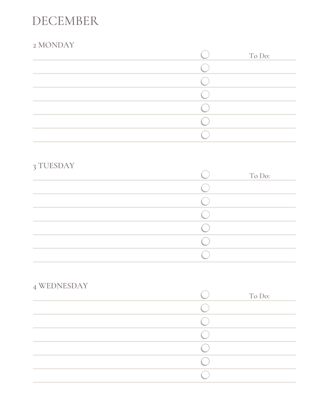 Green Florals Daily/Weekly Planner