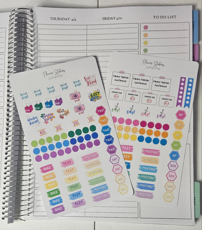 Autocollants pour planificateur d'enseignant