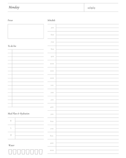 Fall Florals Daily/Weekly Planner