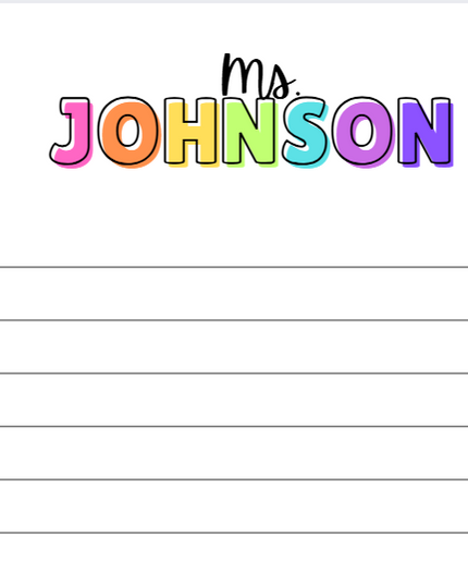 Customizable Notepad