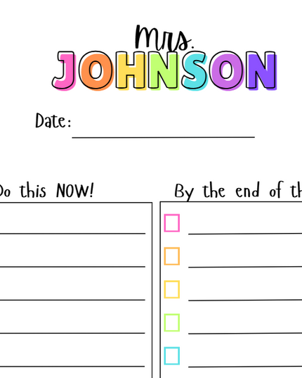 Customizable To Do List