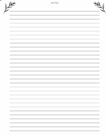 Feuilles de carnet de notes