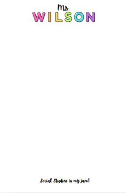 Customizable Notepad