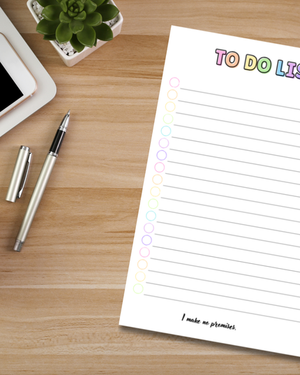 Personalized To Do List Notepad
