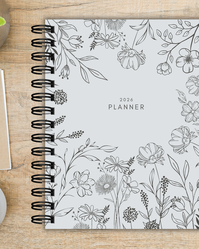 Vintage Floral Monthly Planner