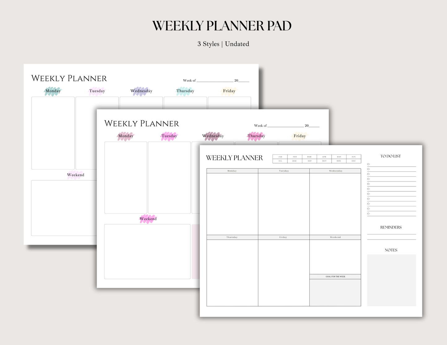 Weekly Planner Notepad