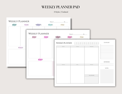 Weekly Planner Notepad
