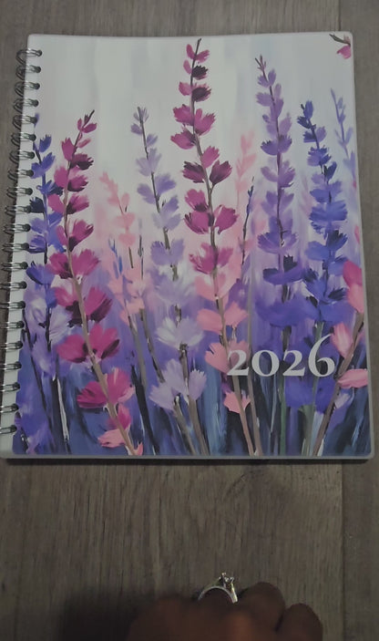 Agenda mensuel floral d'automne