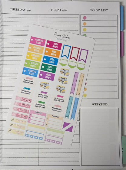 Autocollants pour planificateur d'enseignant