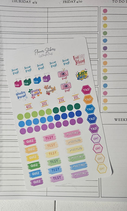 Autocollants pour planificateur d'enseignant