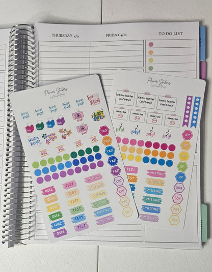 Autocollants pour planificateur d'enseignant